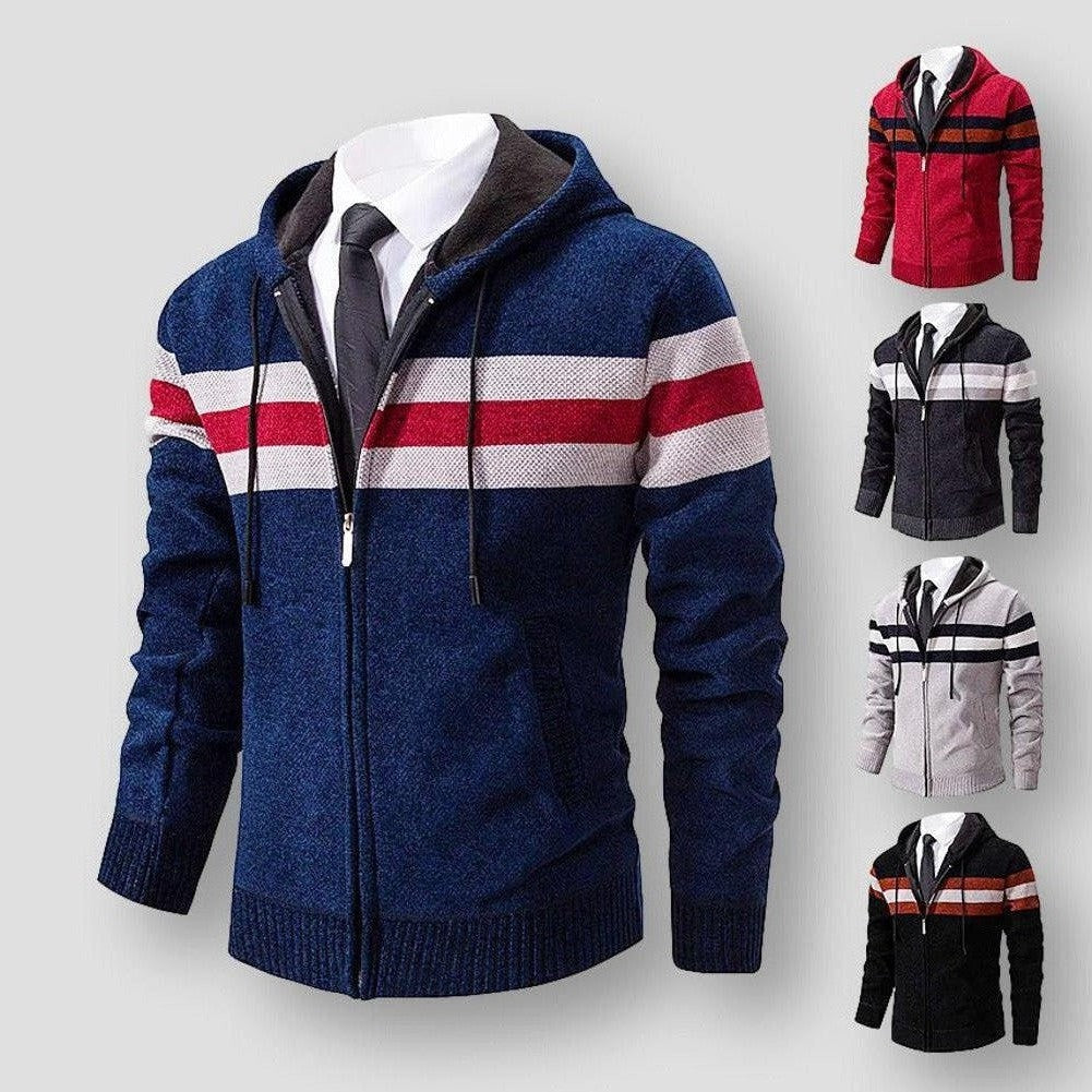 Saint Martin Arlington Stripe Glam Drawstring Fleece Cardigan