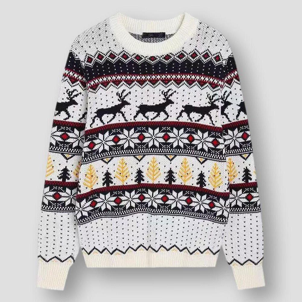 Sky Morris Francisco Timeless Printed Cozy Slim Fit Sweater