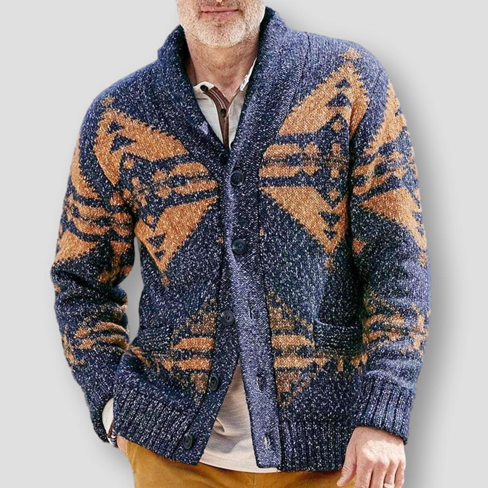 Sky Morris Peoria Vintage Buttoned Elegance Cardigan-