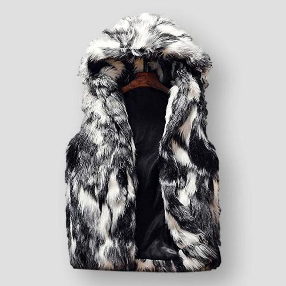 Moon Madrid Hooded Fur Vest