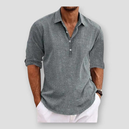 Loose Men Shirt Breathable Short Sleeve Men's Summer Shirt with Turn-down Collar Solid Color Buttons Loose Fit Casual for Soft, Size - 3XL