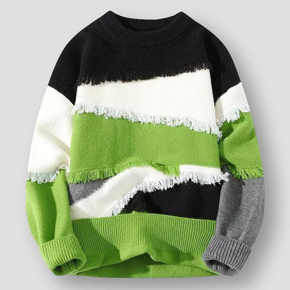 Moon Madrid Aurora Patchwork Knitted Sweater