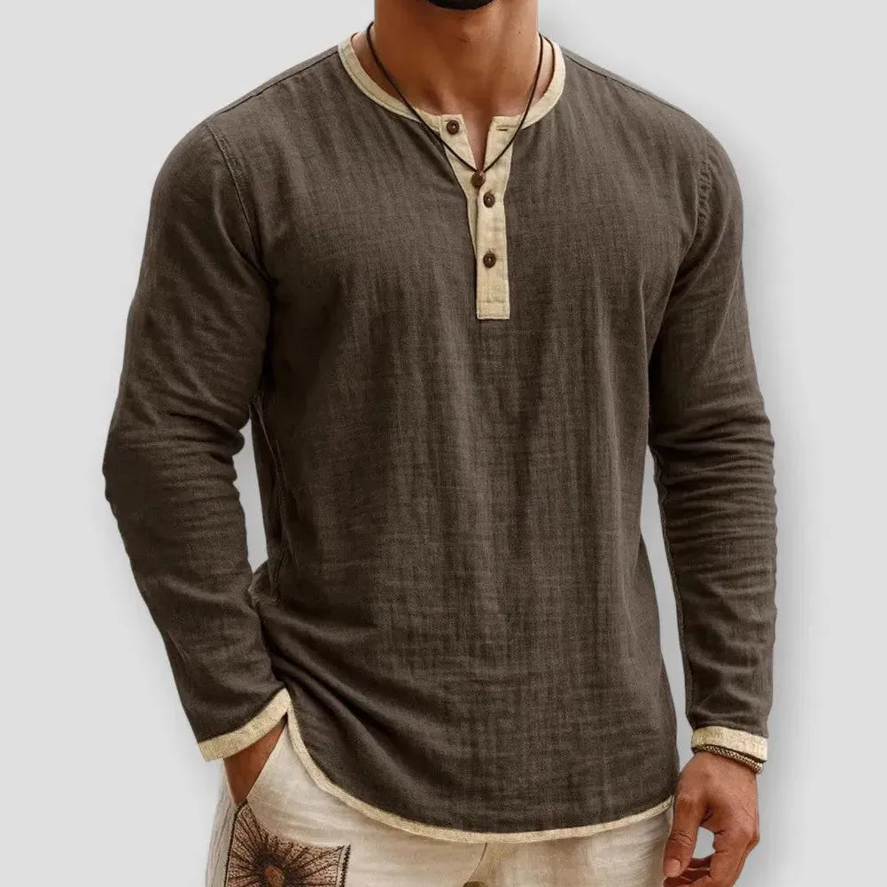 Moon Madrid Cherokee Henley Shirt
