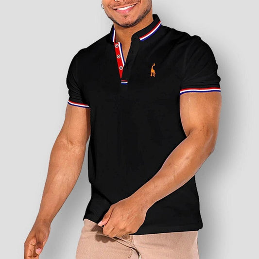 Moon Madrid Clovis Striped Elegance Polo Shirt