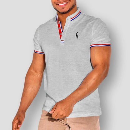 Moon Madrid Clovis Striped Elegance Polo Shirt