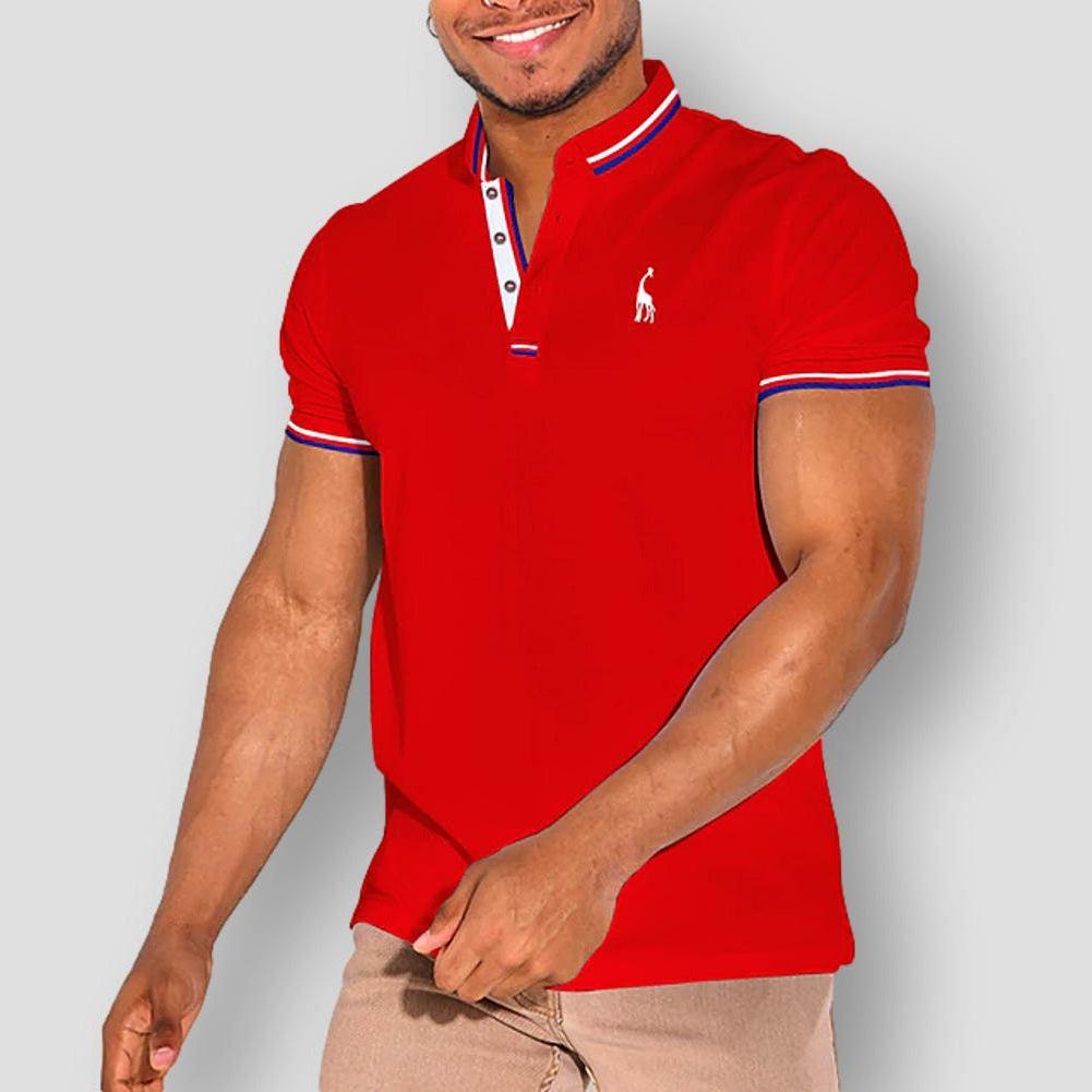 Moon Madrid Clovis Striped Elegance Polo Shirt