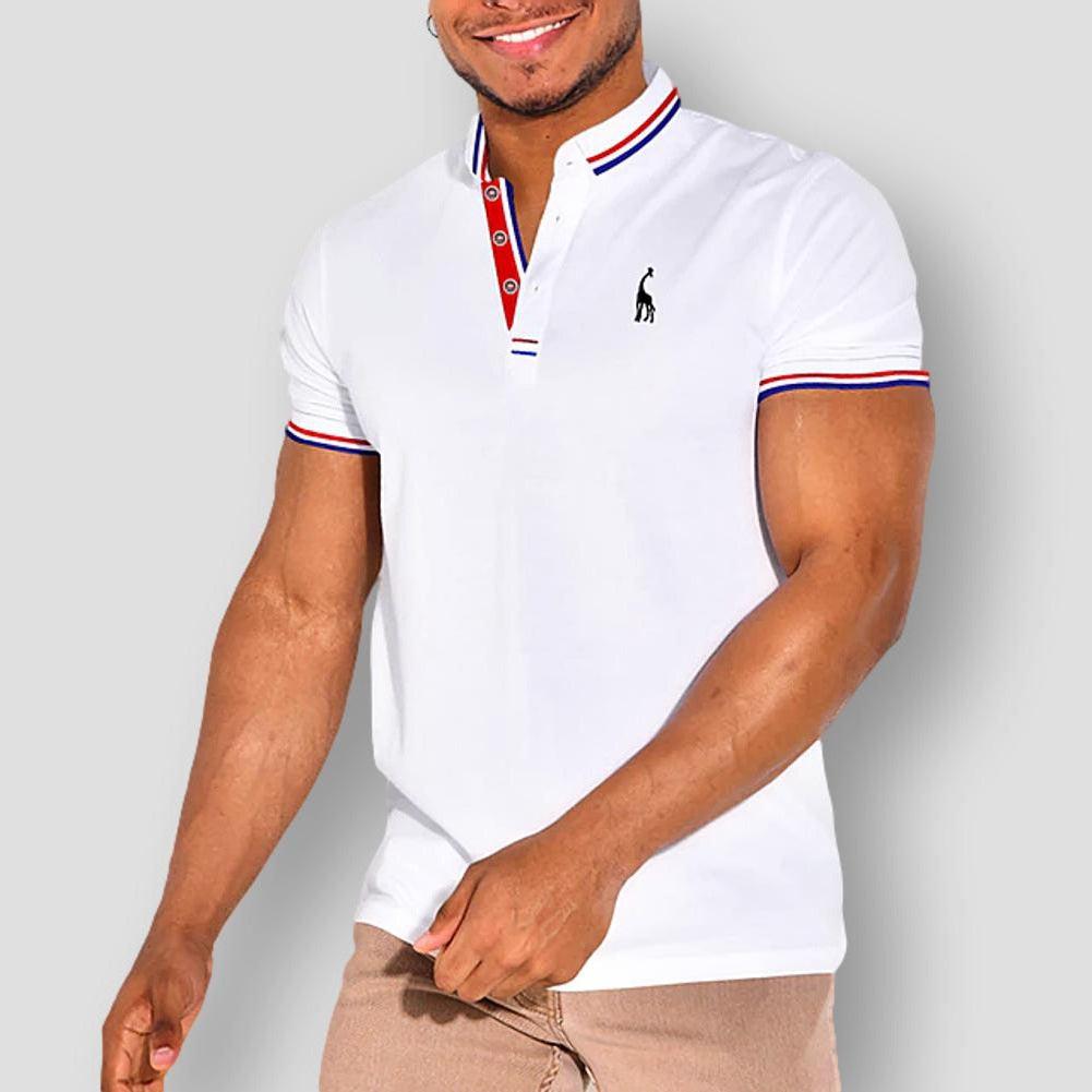 Moon Madrid Clovis Striped Elegance Polo Shirt