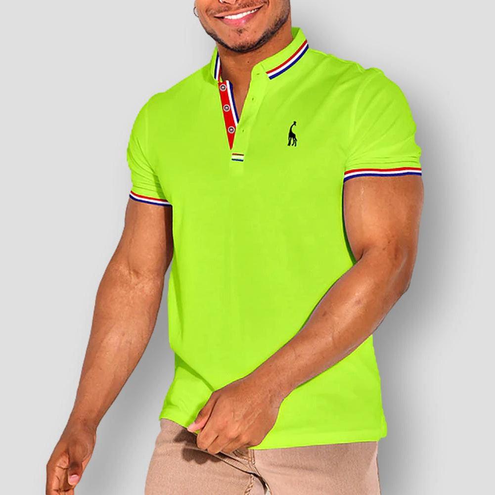 Moon Madrid Clovis Striped Elegance Polo Shirt