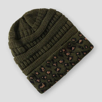 Moon Madrid Dallas Wild Leopard Knitted Beanie