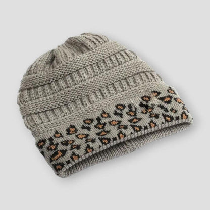 Moon Madrid Dallas Wild Leopard Knitted Beanie