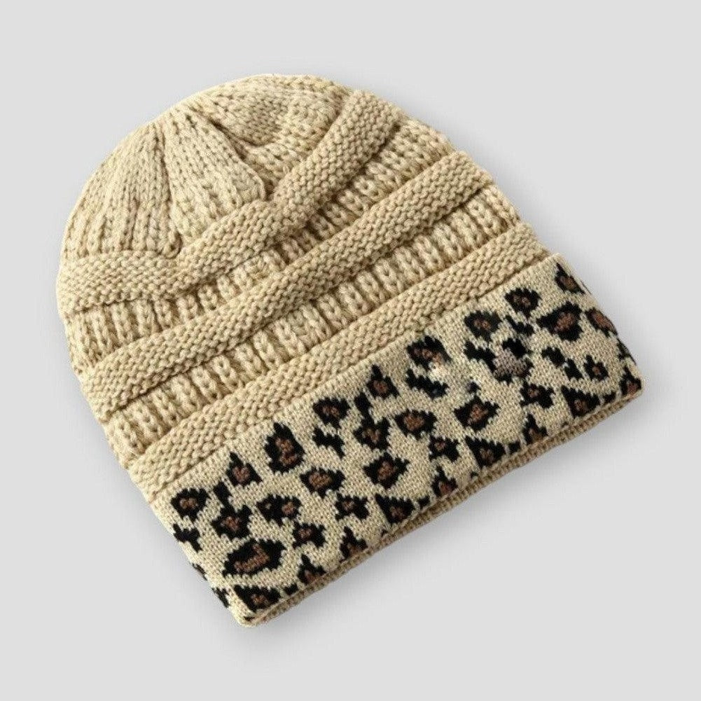 Moon Madrid Dallas Wild Leopard Knitted Beanie