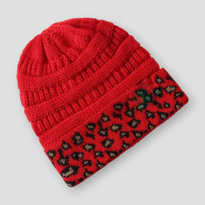 Moon Madrid Dallas Wild Leopard Knitted Beanie