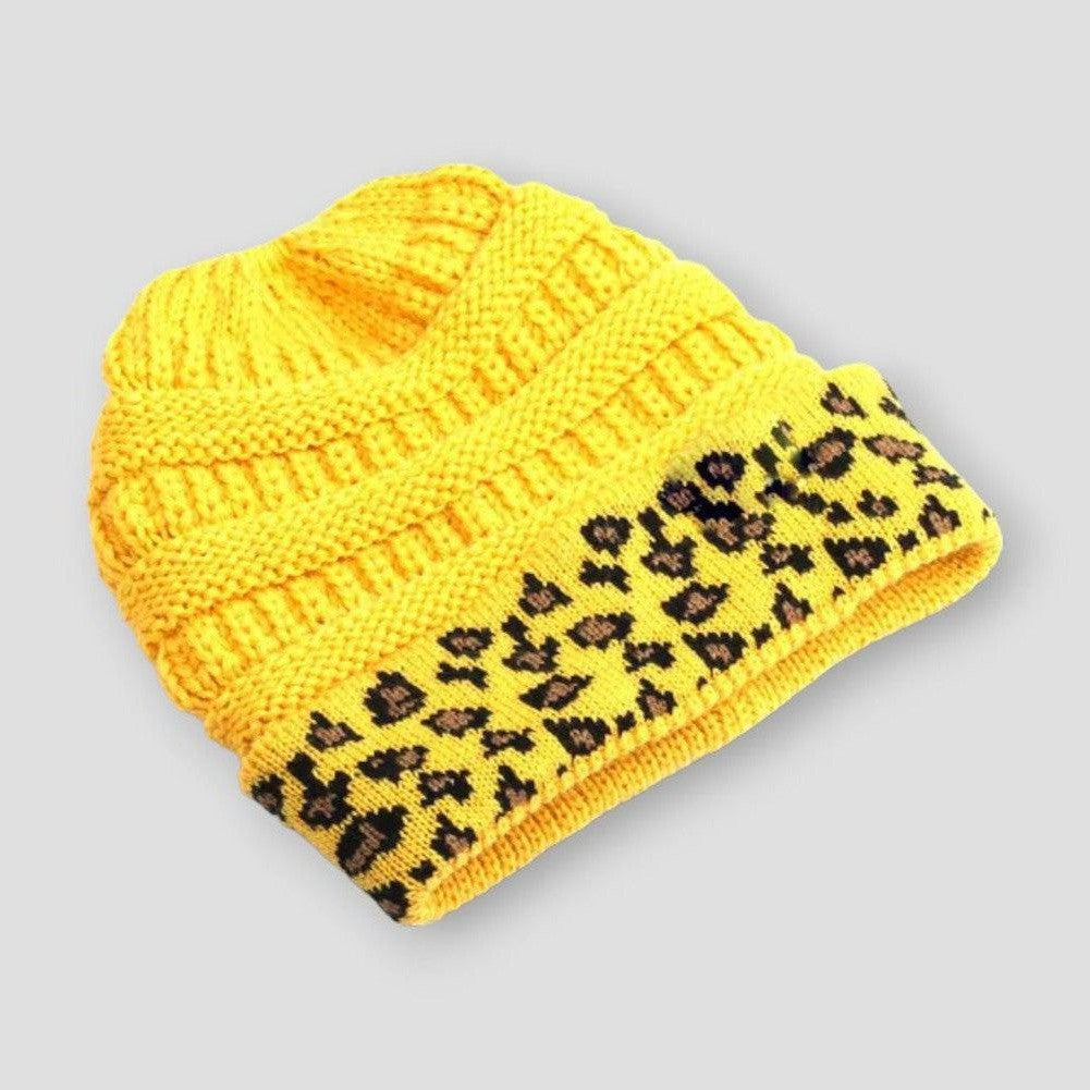 Moon Madrid Dallas Wild Leopard Knitted Beanie