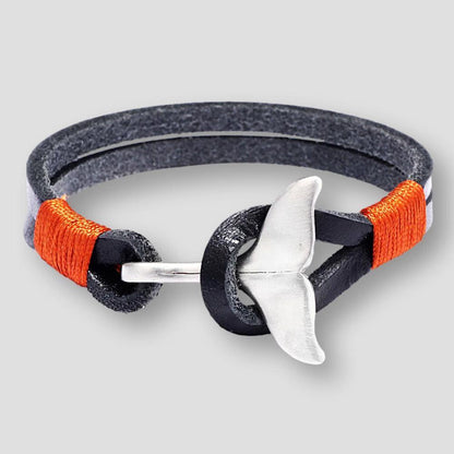 Moon Madrid Houston Whale Tail Leather Bracelet