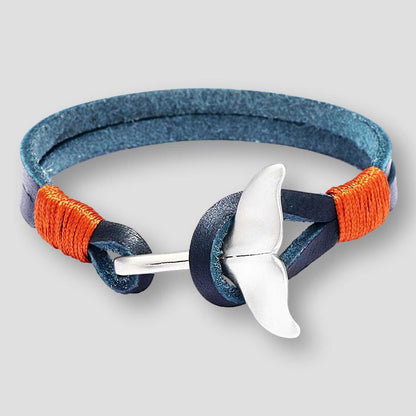 Moon Madrid Houston Whale Tail Leather Bracelet