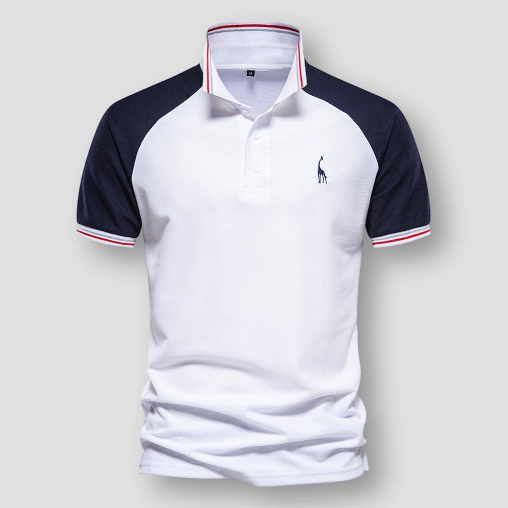 Moon Madrid Jose Exquisite Giraffe Embroidered Polo Shirt