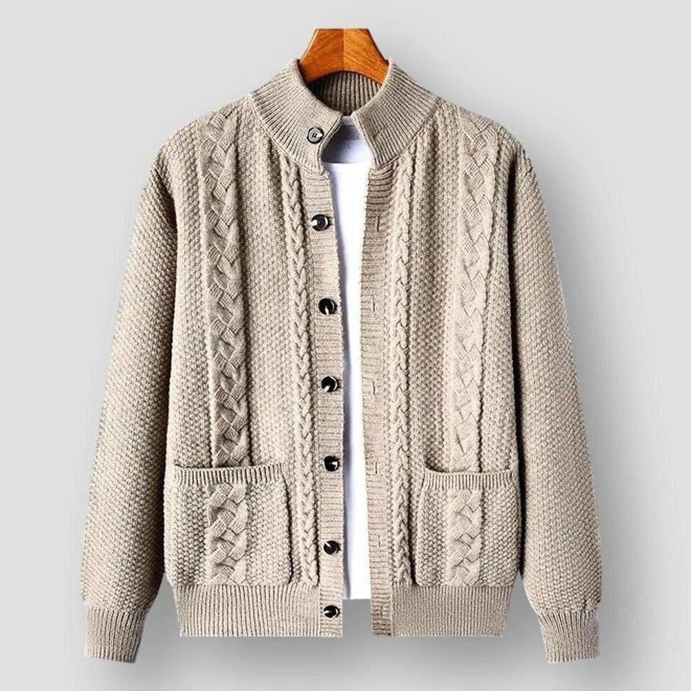 Moon Madrid Knoxville Textured Trend Criss-Cross Knitted Cardigan