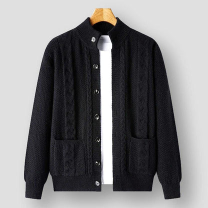 Moon Madrid Knoxville Textured Trend Criss-Cross Knitted Cardigan