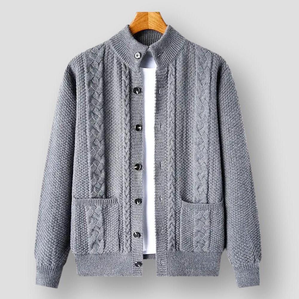 Moon Madrid Knoxville Textured Trend Criss-Cross Knitted Cardigan