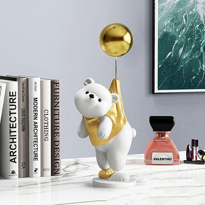 Moon Madrid Ontario Balloon Polar Bear Figurine