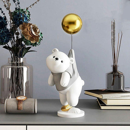 Moon Madrid Ontario Balloon Polar Bear Figurine