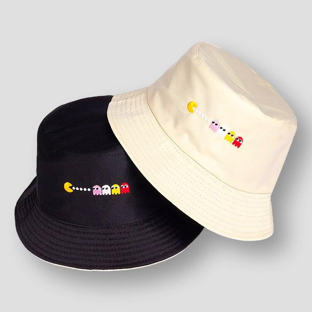 Moon Madrid Retro Ghostly Gamer Bucket Hat