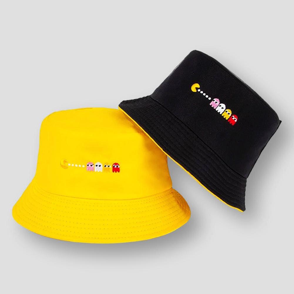 Moon Madrid Retro Ghostly Gamer Bucket Hat