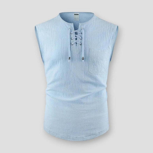 Moon Madrid Sudbury Cotton Linen Tank Top