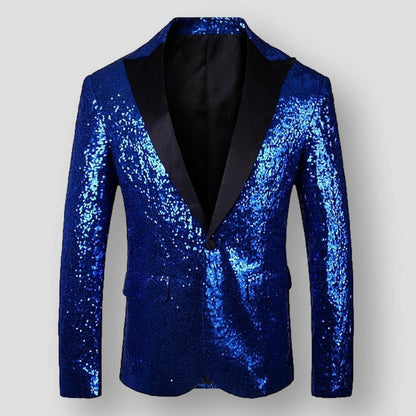 Moon Madrid Vista Sparkle & Shine Sequin Tuxedo Blazer