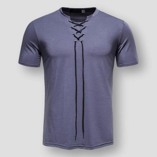 Saint Martin Akron Lace-Up Neckline T-Shirt