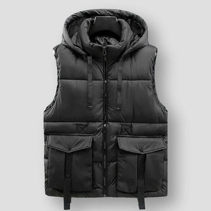 Saint Martin Amarillo Hooded Cargo Vest