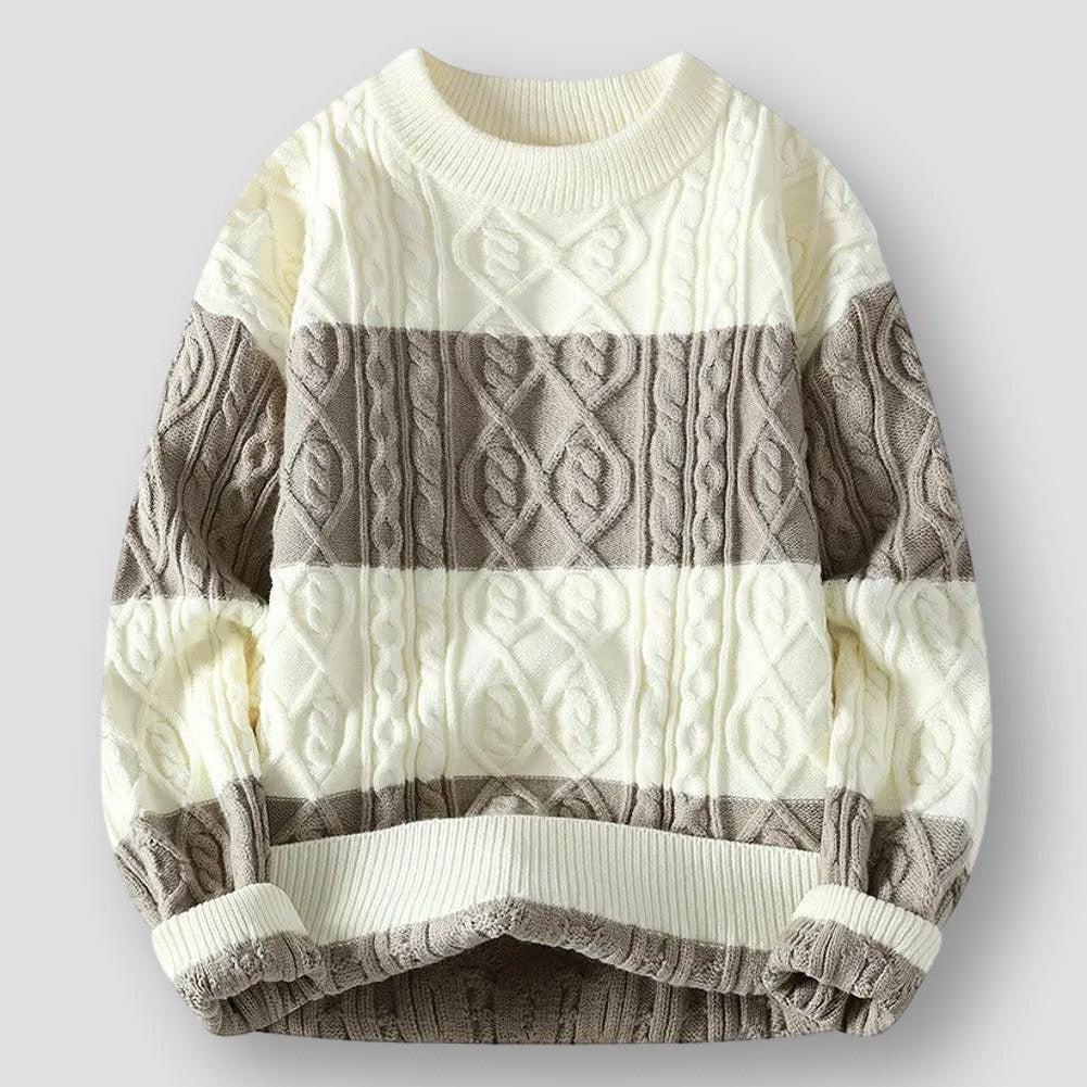 Saint Martin Collins Two Tone Twisted Rope Sweater