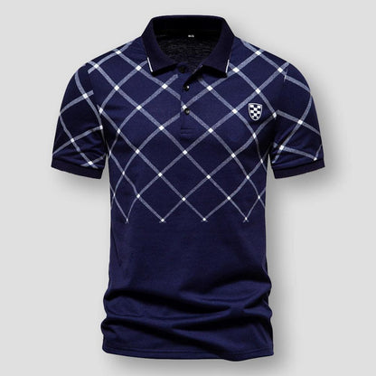 Saint Martin Denton Classic Argyle Printed Polo Shirt