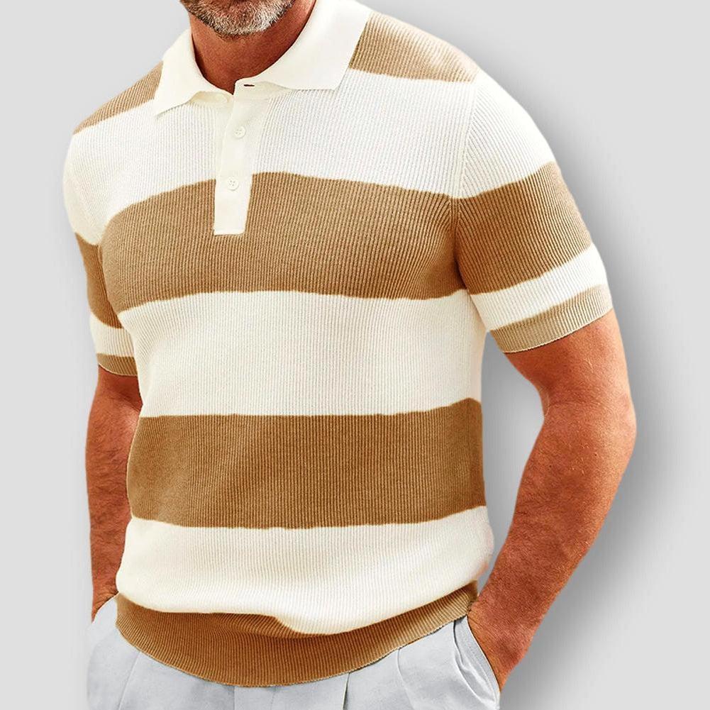 Saint Martin Francisco Striped Cozy Polo Shirt