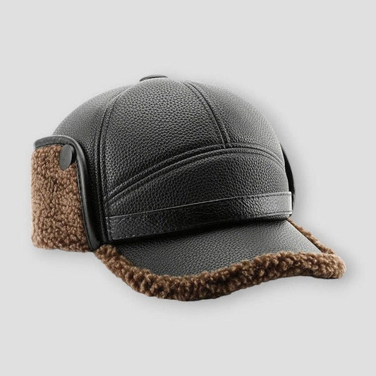 Saint Martin Frisco Edge Leather Winter Baseball Cap