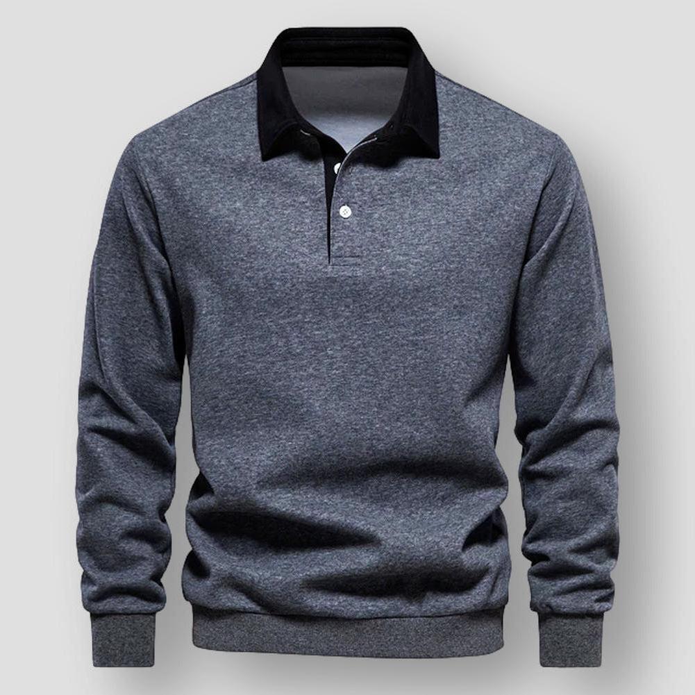 Saint Martin Gilbert Cozy Blend Polo Neck Sweatshirt