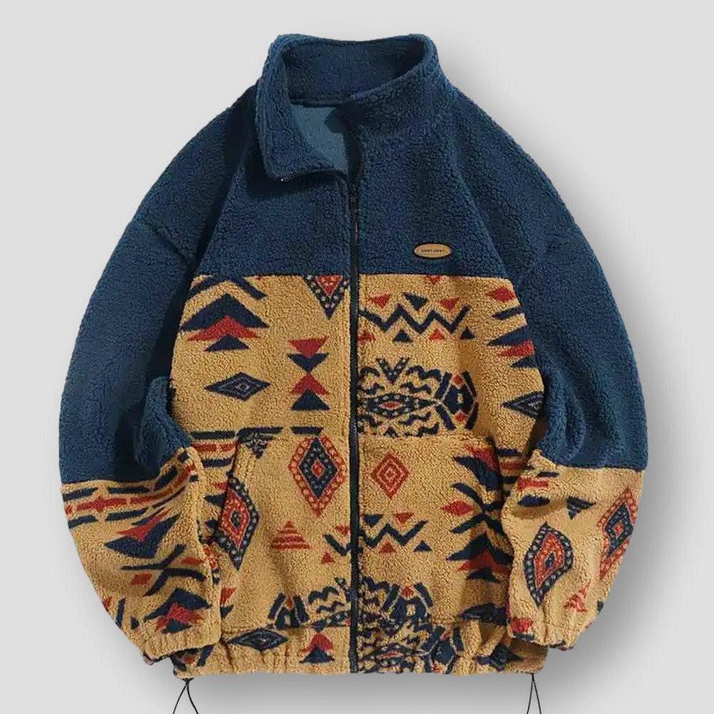 Saint Martin Greeley Ethnic Aztec Turtleneck Jacket