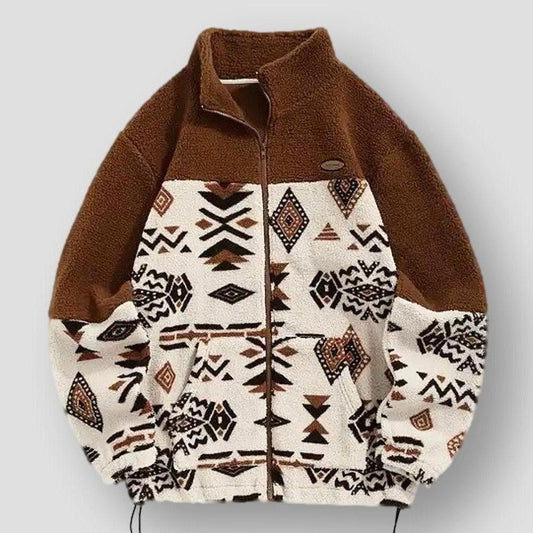 Saint Martin Greeley Ethnic Aztec Turtleneck Jacket