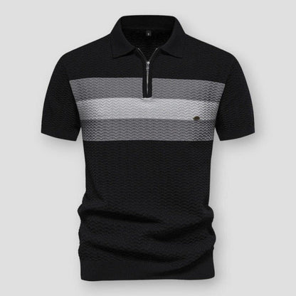 Saint Martin Houston Elevate Textured Stripe Polo Shirt