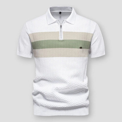 Saint Martin Houston Elevate Textured Stripe Polo Shirt