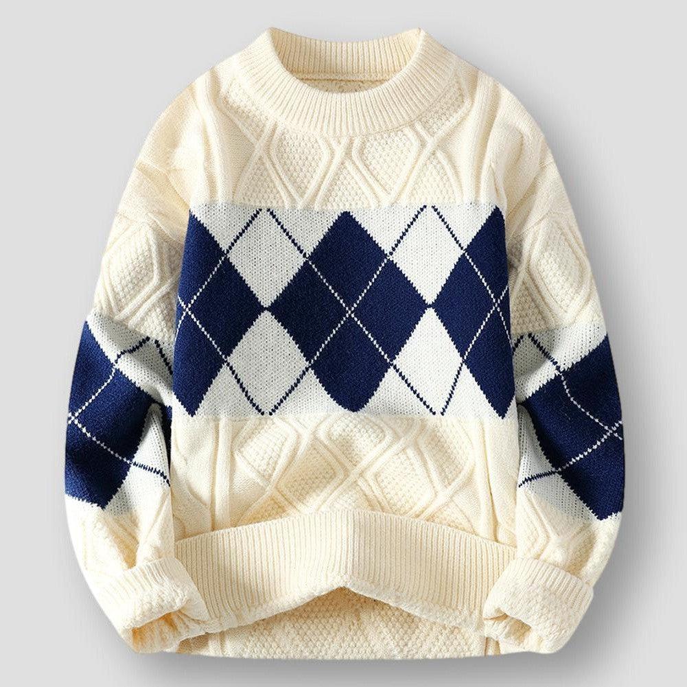 Saint Martin Killeen Vintage Elegance Argyle Sweater