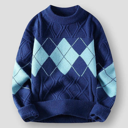 Saint Martin Killeen Vintage Elegance Argyle Sweater