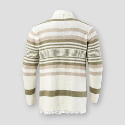 Saint Martin Ontario Classic Striped Mid-length Cardigan