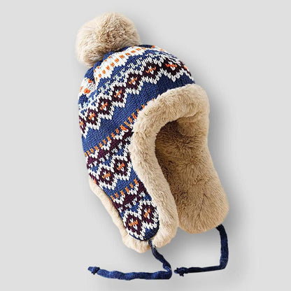 Sky Morris Chandler Printed Knitted Trapper Hat