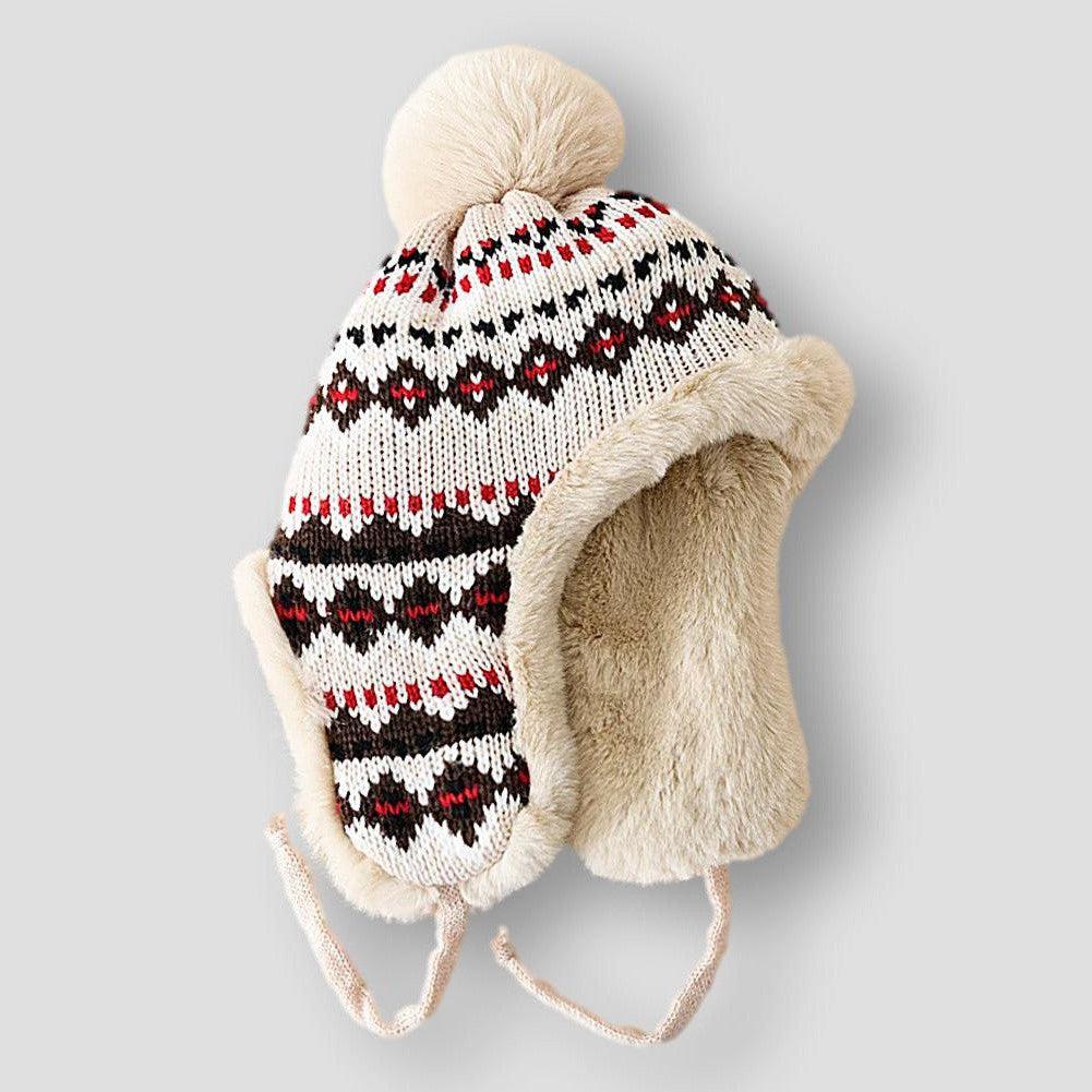 Sky Morris Chandler Printed Knitted Trapper Hat