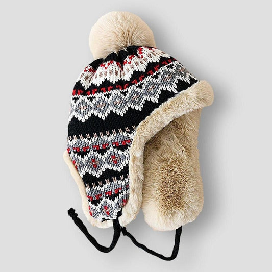 Sky Morris Chandler Printed Knitted Trapper Hat