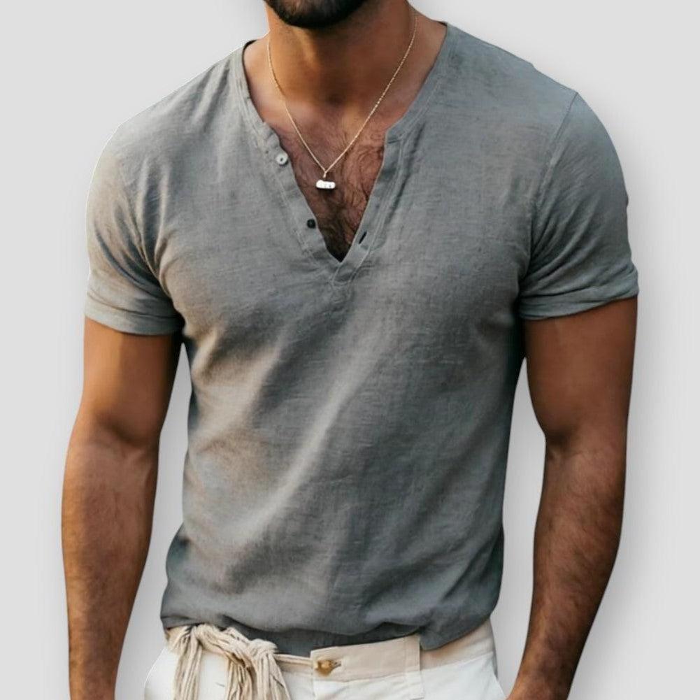 Sky Morris Downey Cotton Linen T-Shirt