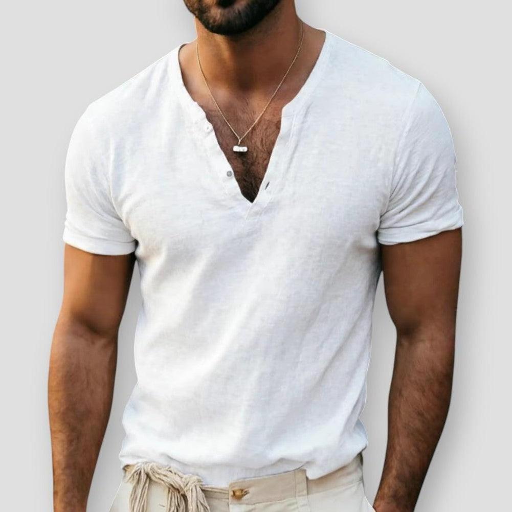 Sky Morris Downey Cotton Linen T-Shirt