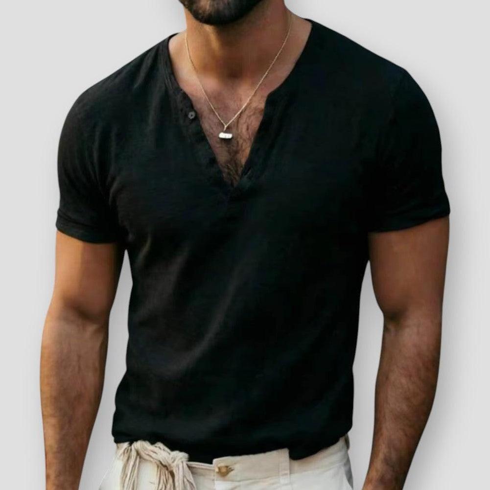 Sky Morris Downey Cotton Linen T-Shirt