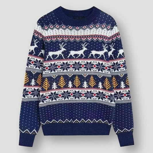 Sky Morris Francisco Timeless Printed Cozy Slim Fit Sweater